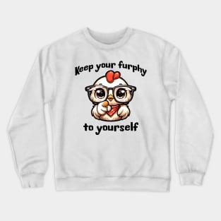 Sassy chick says Keep Your Furphy to Yourself, funny Australian slang design Crewneck Sweatshirt